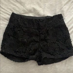 black lace shorts